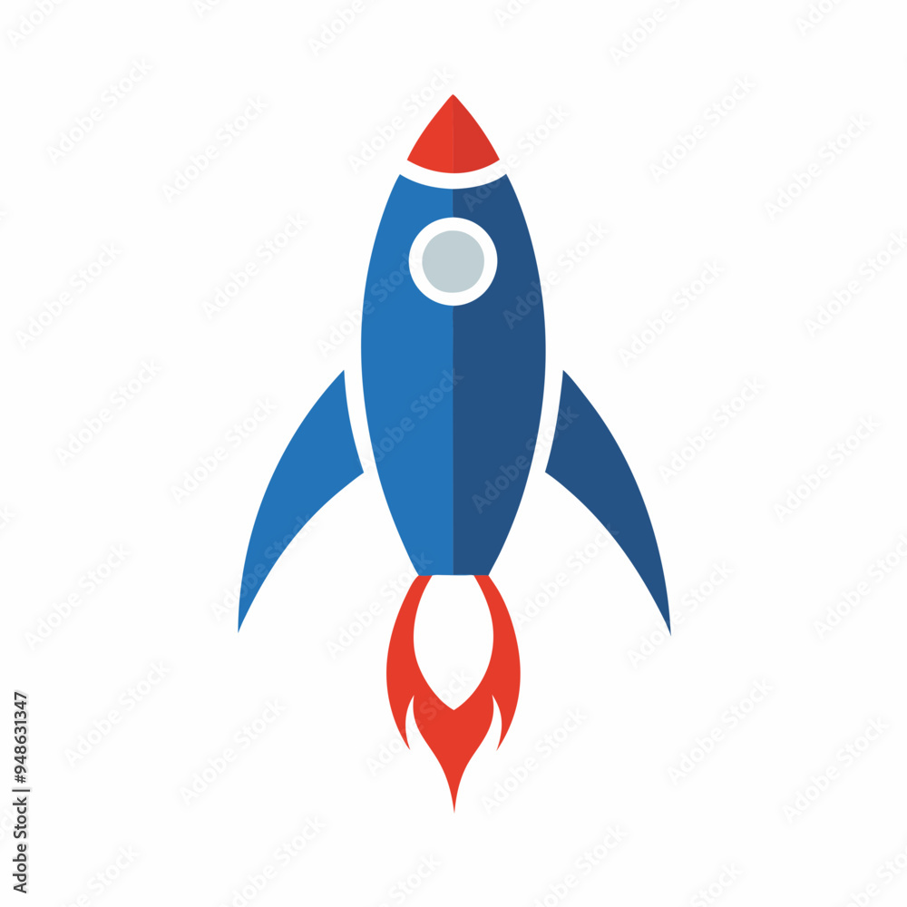 Minimalist Rocket Logo - Vector Art on White Background Minimalist Rocket Logo - Vector Art on White Background