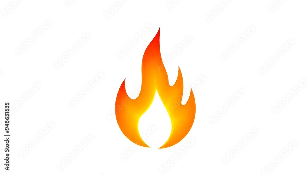 Fire flame icon isolated on a white background Fire flame icon isolated on a white background