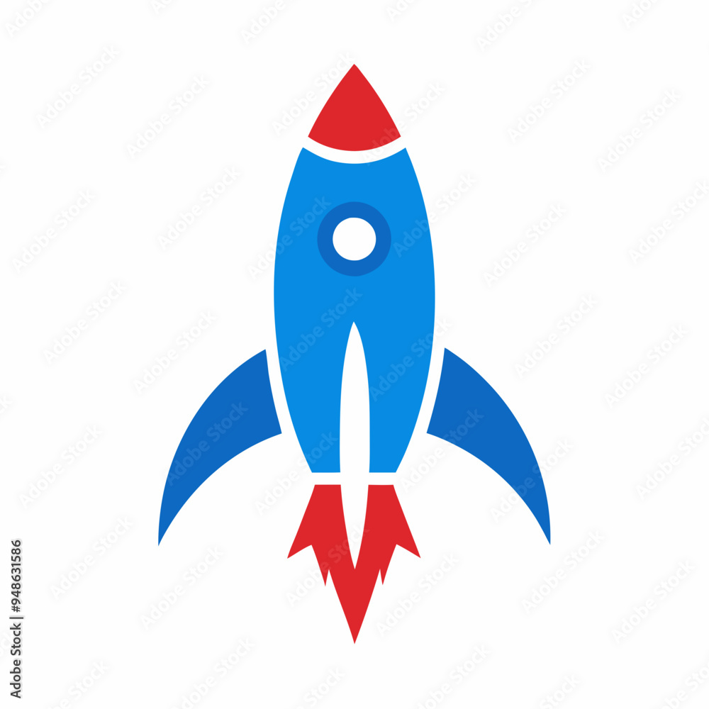 Minimalist Rocket Logo - Vector Art on White Background Minimalist Rocket Logo - Vector Art on White Background
