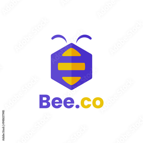 Bee.co Modern Logo Vector