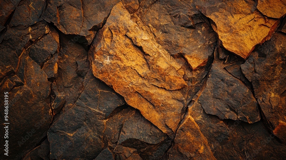 Abstract Pattern of Rocky Surface with Warm Earth Tones and Angled Fractures Abstract Pattern of Rocky Surface with Warm Earth Tones and Angled Fractures