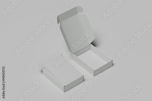 Opened mailer box mockup