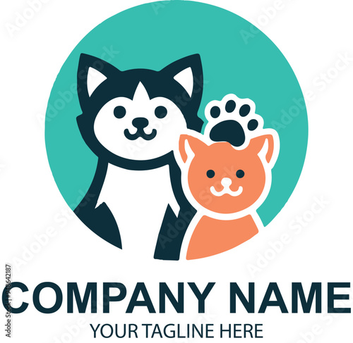 vector pet logo design 