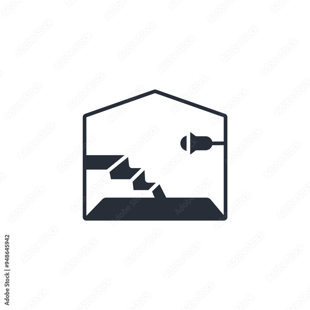 Basement icon. vector.Editable stroke.linear style sign for use web design,logo.Symbol illustration. Basement icon. vector.Editable stroke.linear style sign for use web design,logo.Symbol illustration.