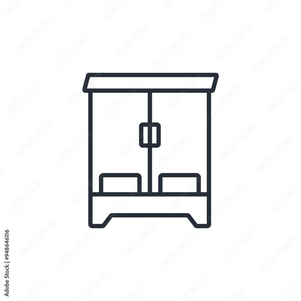 Closet icon. vector.Editable stroke.linear style sign for use web design,logo.Symbol illustration. Closet icon. vector.Editable stroke.linear style sign for use web design,logo.Symbol illustration.