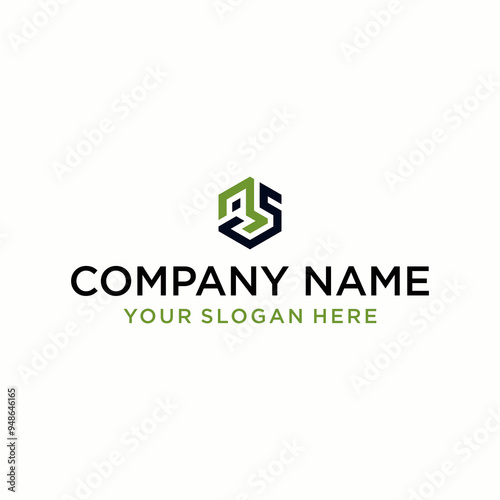 MS letter logo in the form of hexagons and cube logos with letter designs for corporate identity