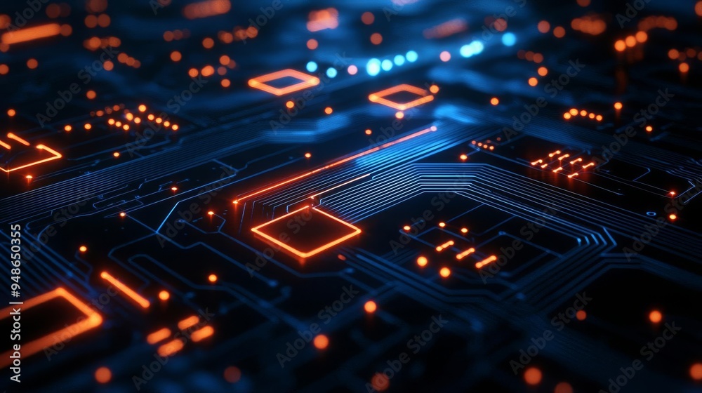 Glowtime art Glowing circuit patterns on a dark background, symbolizing tech innovation, sleek and modern design Glowtime art Glowing circuit patterns on a dark background, symbolizing tech innovation, sleek and modern design