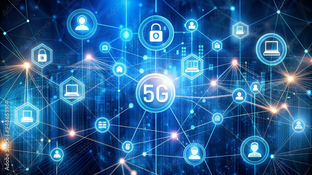 5G Network: Secure & Connected Future Stock Image High-Resolution 5G Network: Secure & Connected Future Stock Image High-Resolution