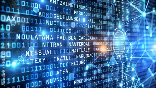 Digital Network: Data & Connections Background Stock Image