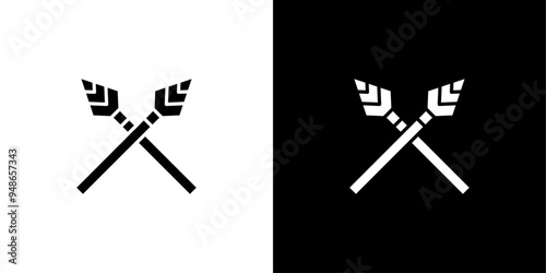 lance icon Flat fill set collection
