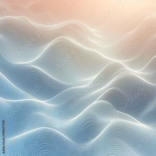 Colorful digital wavy line abstract background ai generative