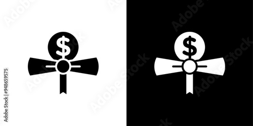 Scholarship icon Flat fill set collection