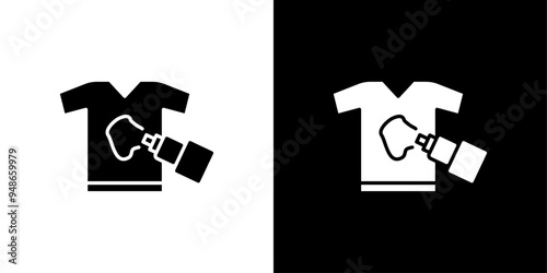 Softener clothes dirt icon Flat fill set collection