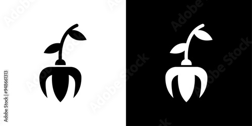 Ylang ylang icon Flat fill set collection