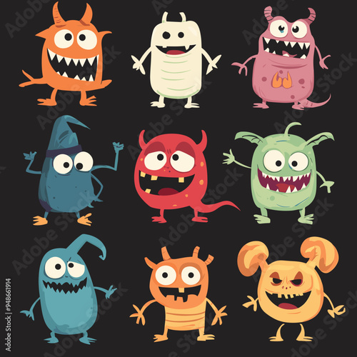 A set of fun Halloween inspired characters.