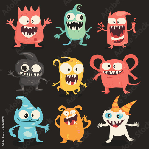 A set of fun Halloween inspired characters.