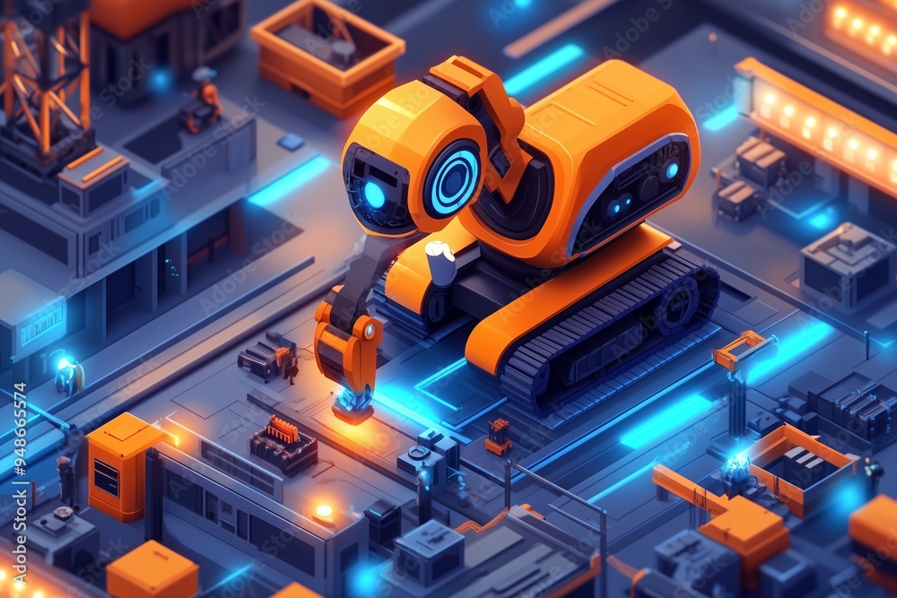 Autonomous Construction Robot Operating on a High-Tech Site Autonomous Construction Robot Operating on a High-Tech Site