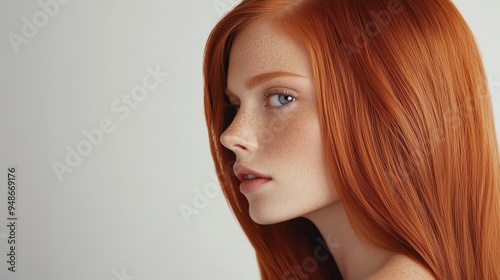 Stunning portrait of a woman with long hair