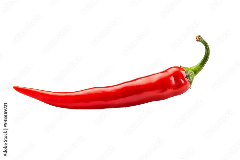 Red Hot Chili Pepper on White Background Red Hot Chili Pepper on White Background