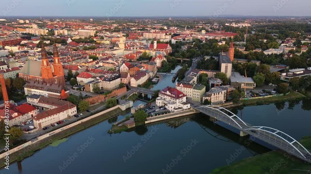 Aerial view of Opole, Poland Aerial view of Opole, Poland