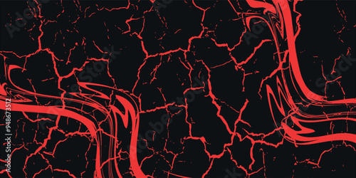 Cracked Wall. illustration