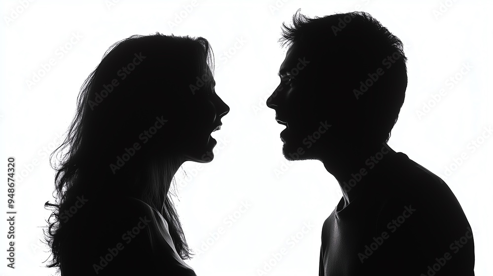 silhouette of a beautiful black man and woman dancing in a black body suite witha a spot light on her silhouette of a beautiful black man and woman dancing in a black body suite witha a spot light on her