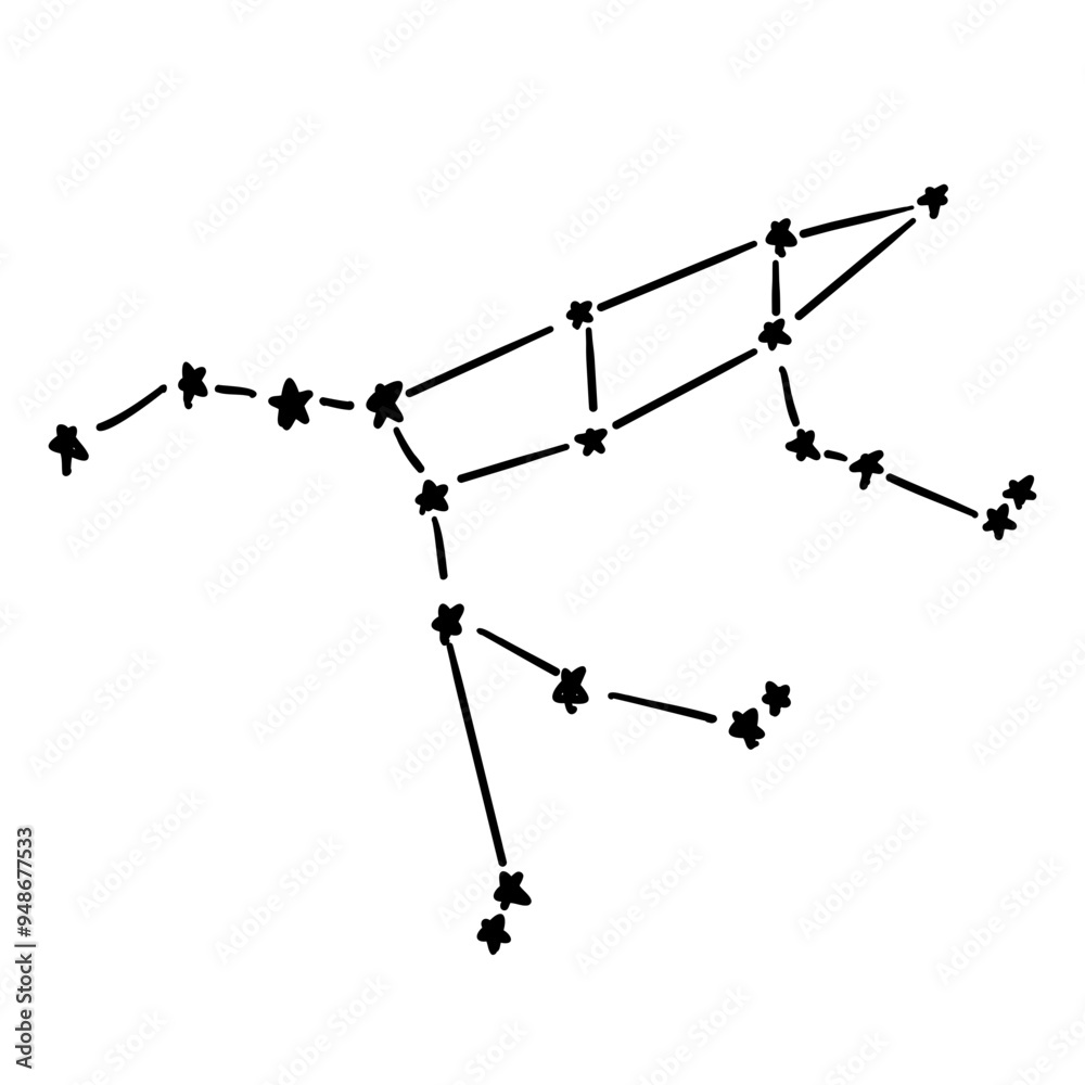constellation of ursa major illustration