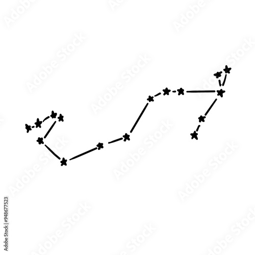 Tableau sur toile constellation of scorpius illustration