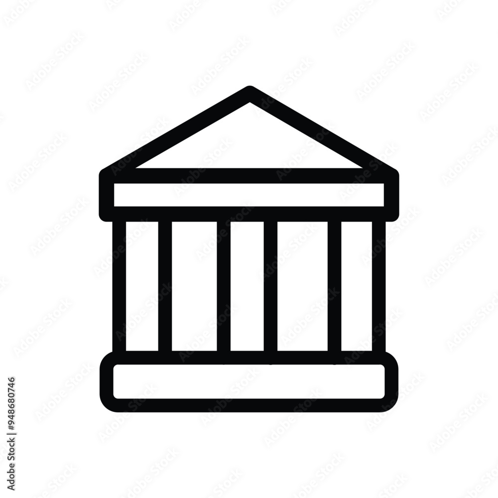 Bank vector icon symbol. Filled flat Bank icon for computer and mobile. Simple illustration of bank vector icon for web. bank icon isolated on white background. Vector illustration. Eps file 22.