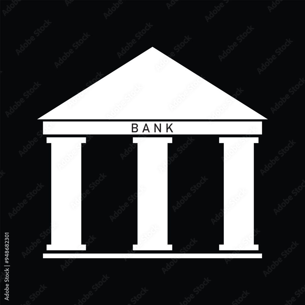 Bank vector icon symbol. Filled flat Bank icon for computer and mobile. Simple illustration of bank vector icon for web. bank icon isolated on black background. Vector illustration. Eps file 30. Bank vector icon symbol. Filled flat Bank icon for computer and mobile. Simple illustration of bank vector icon for web. bank icon isolated on black background. Vector illustration. Eps file 30.
