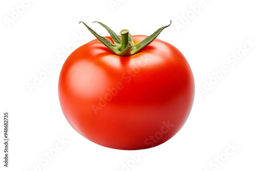 Fresh Red Tomato on White Background