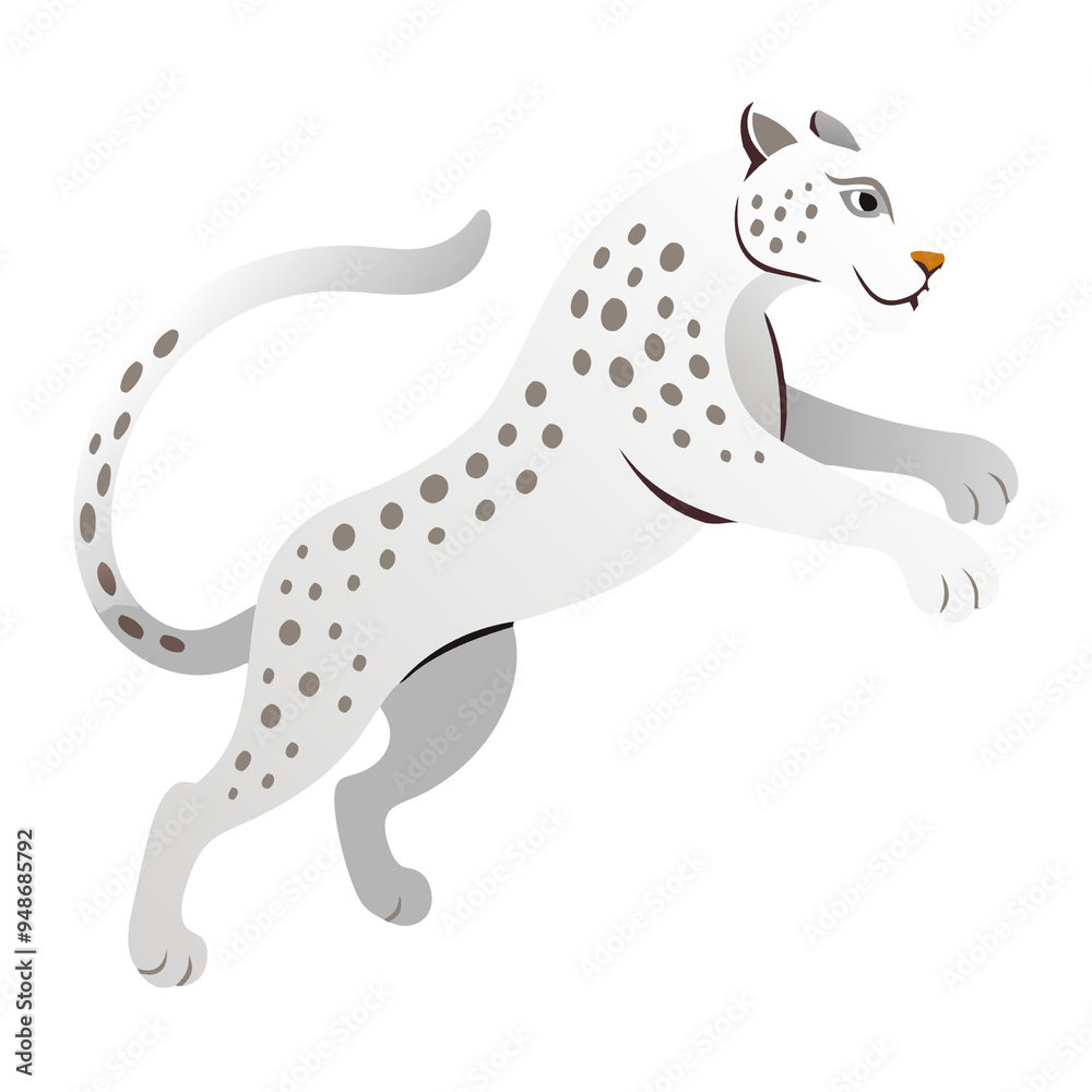 Obraz premium leopard cartoon isolated on white