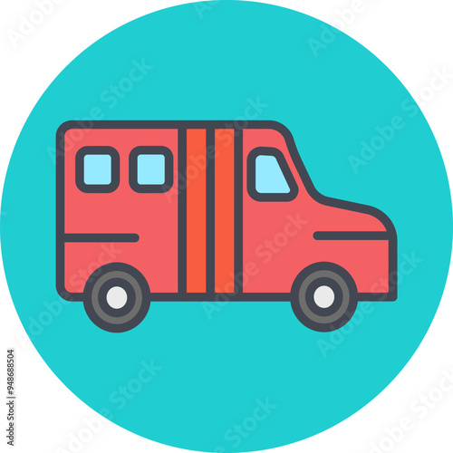 School Bus Vector Icon photo