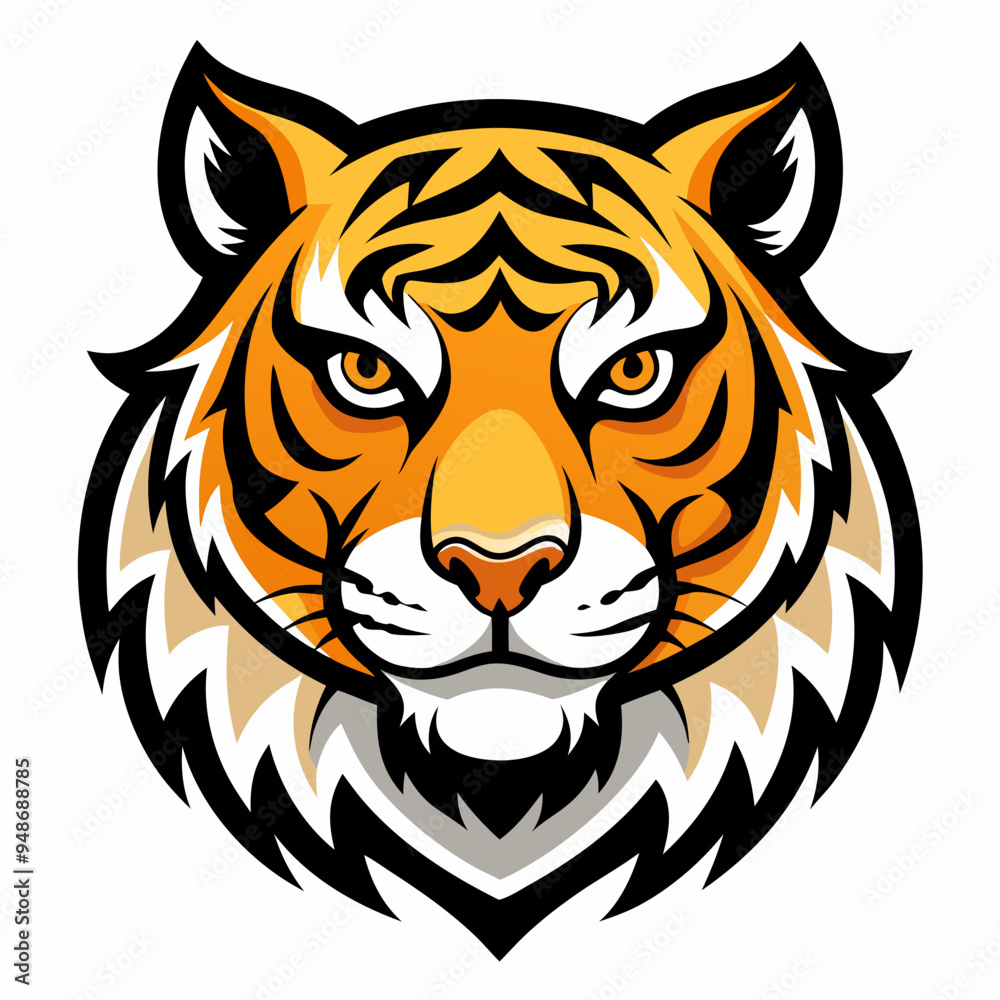 Obraz premium Tiger Logo Vector Art