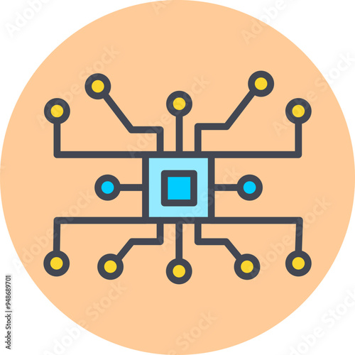 Circuit Vector Icon