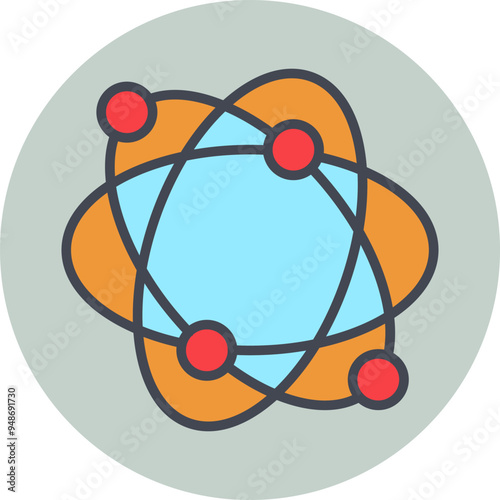 Atomic Structure Vector Icon