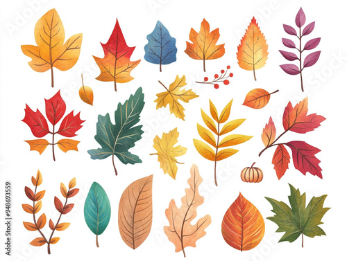 A Colorful Pattern Of Autumn Leaf's