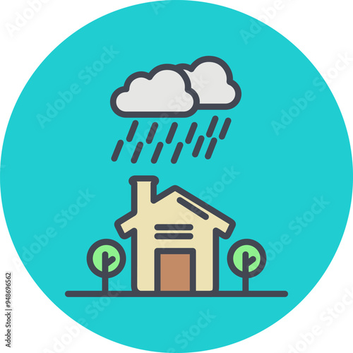 Rain Vector Icon