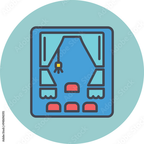 Curtain Vector Icon