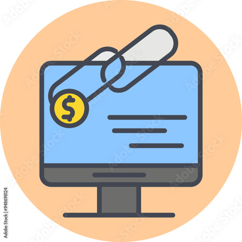 Link Sales Vector Icon
