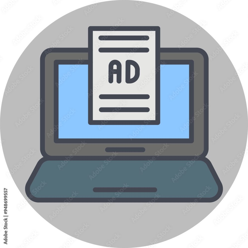 Internet Ads Vector Icon