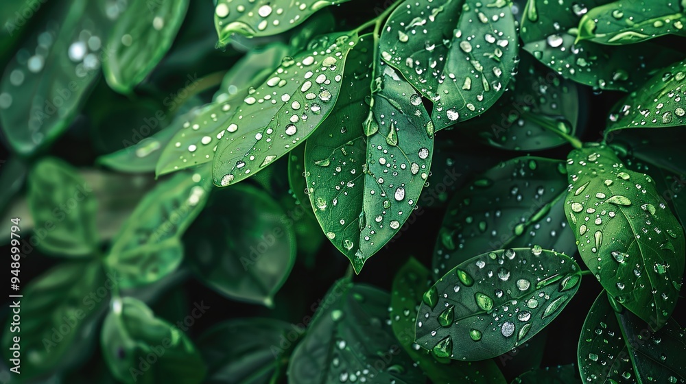 Fototapeta premium dewdrop on leaf wallpaper