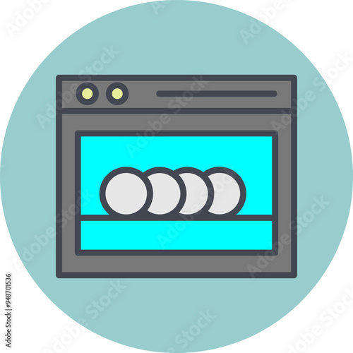 Dishwasher Vector Icon
