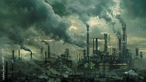 industrial factory building wallpaper