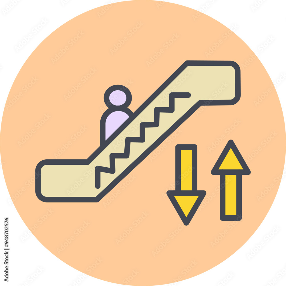 Escalator Vector Icon