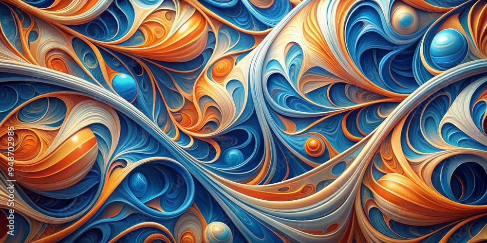 Abstract Intertwined Curves, Blue and Orange Swirls, 3D Digital Art, Abstract Background, Digital Art, Abstract, 3D Abstract Intertwined Curves, Blue and Orange Swirls, 3D Digital Art, Abstract Background, Digital Art, Abstract, 3D