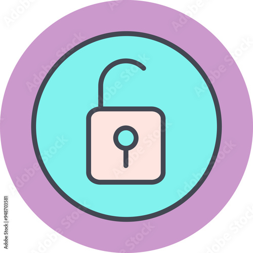 Open Lock II Vector Icon
