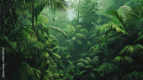 Lush green forest wallpaper