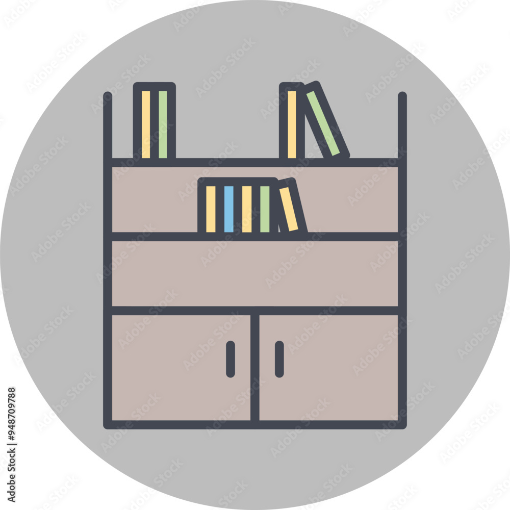 Book Shelf Vector Icon Book Shelf Vector Icon