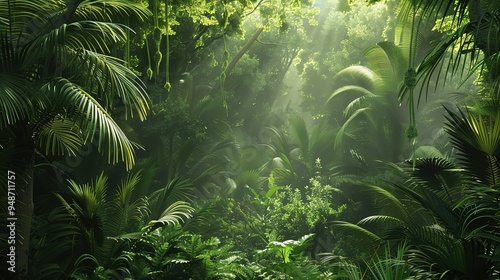 Lush green forest wallpaper